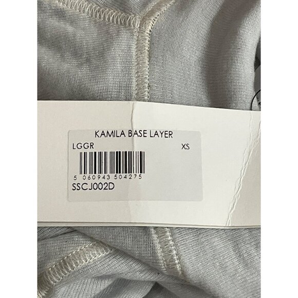 Shoreditch Ski Club Kamila Base Layer Top in Light Grey XSmall New Womens Blouse - Picture 9 of 14